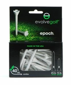 EVOLVE GOLF Epoch 2 3/4 Inch (30 Count) & 1 1/2 Inch (10 Count) Combo Pack