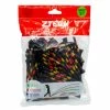 Ztech Black 3 1/4 Inch Tees With Gold & Red Stripes (100 Count)