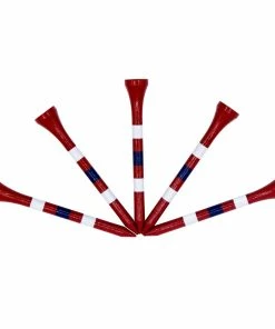 Ztech Red 2 3/4 Inch Tees With White & Blue Stripes (100 Count) -Golf Bags Sales 2023 4 Inch Tees With White Blue Stripes 100 Count 2