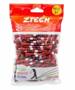 Ztech Red 2 3/4 Inch Tees With White & Blue Stripes (100 Count)