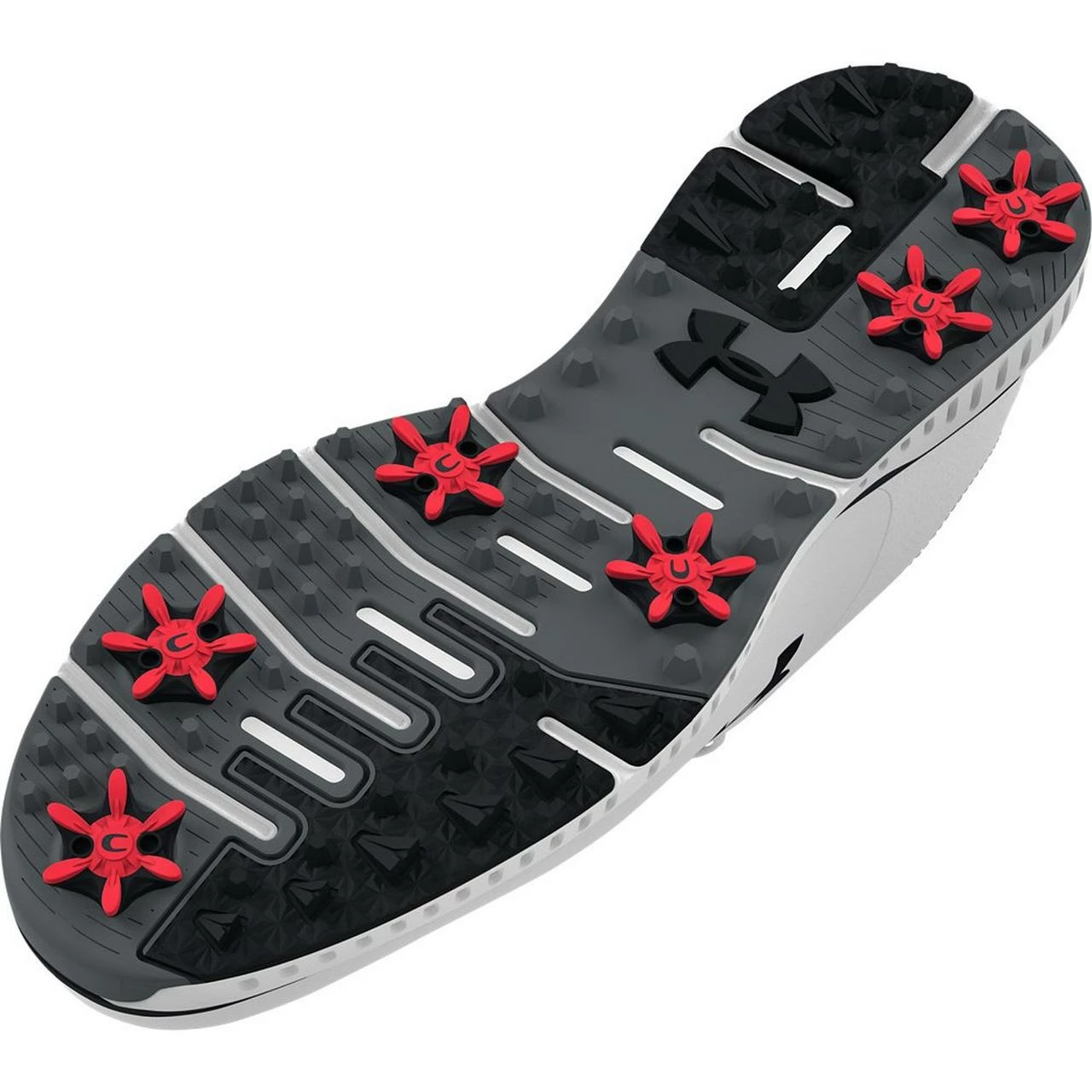 Under Armour Men's Medal RST Spiked Golf Shoe - White/Black 4 Under Armour Men's Medal RST Spiked Golf Shoe - White/Black - Image 2