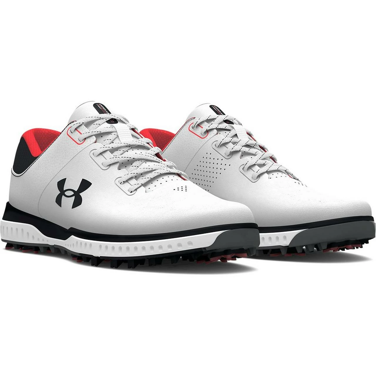 Under Armour Men's Medal RST Spiked Golf Shoe - White/Black 5 Under Armour Men's Medal RST Spiked Golf Shoe - White/Black - Image 3