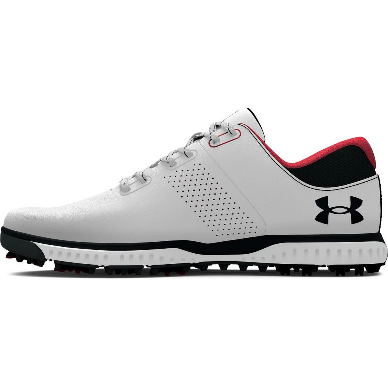 Under Armour Men's Medal RST Spiked Golf Shoe - White/Black 6 Under Armour Men's Medal RST Spiked Golf Shoe - White/Black - Image 4