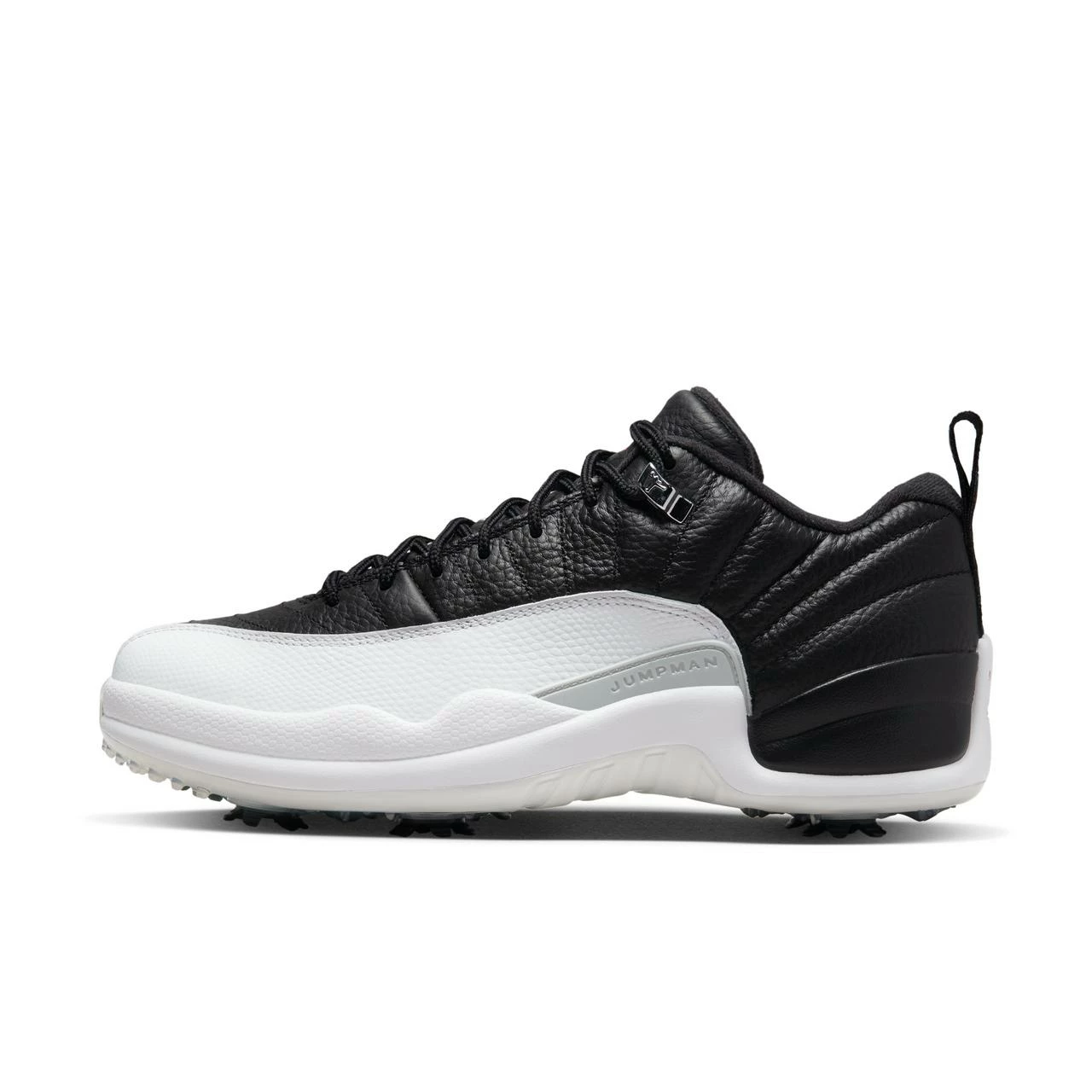 Nike Air Jordan XII Low Spiked Golf Shoe - White/Black 3 Nike Air Jordan XII Low Spiked Golf Shoe - White/Black