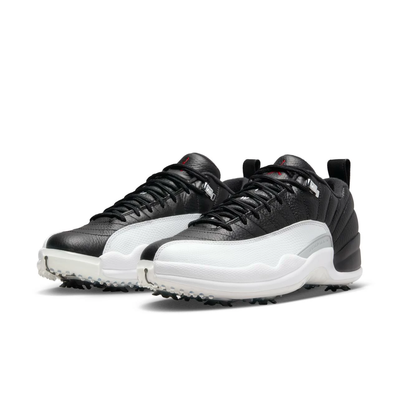 Nike Air Jordan XII Low Spiked Golf Shoe - White/Black 7 Nike Air Jordan XII Low Spiked Golf Shoe - White/Black - Image 5