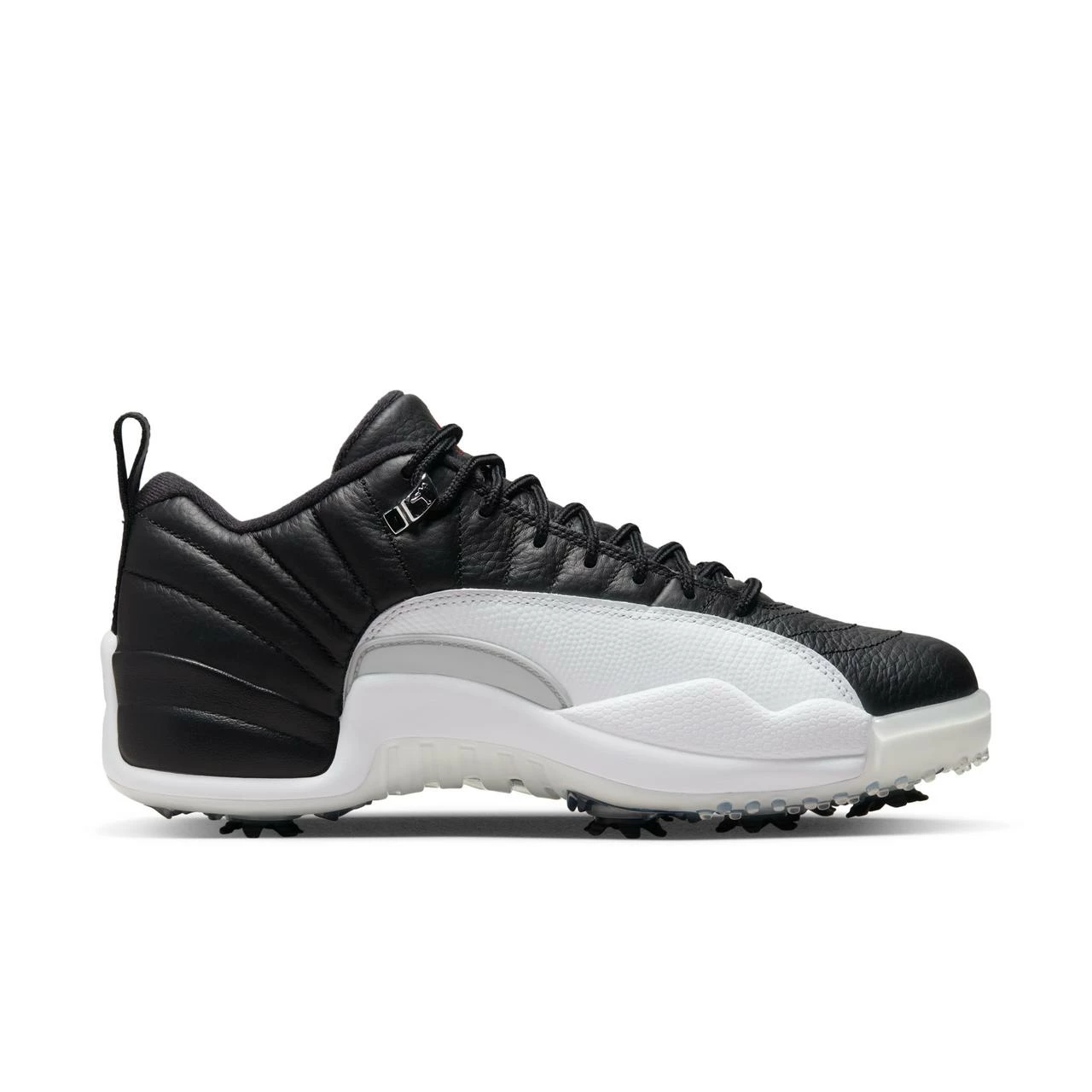 Nike Air Jordan XII Low Spiked Golf Shoe - White/Black 11 Nike Air Jordan XII Low Spiked Golf Shoe - White/Black - Image 9