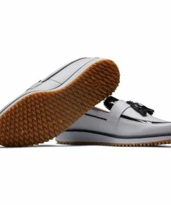 FootJoy Women's FJ Sandy Slip On Golf Shoe - White/Black -Golf Bags Sales 2023 Black 84
