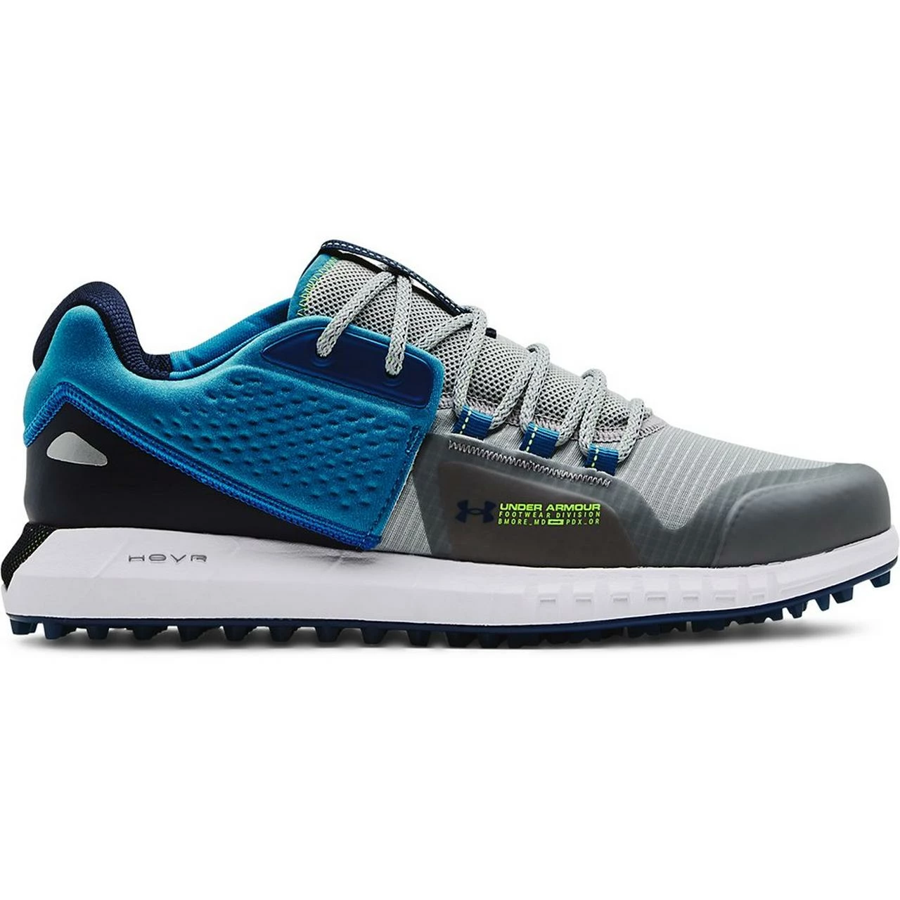 Under Armour Men's HOVR Forge RC Spikeless Golf Shoe - Grey/Blue 3 Under Armour Men's HOVR Forge RC Spikeless Golf Shoe - Grey/Blue