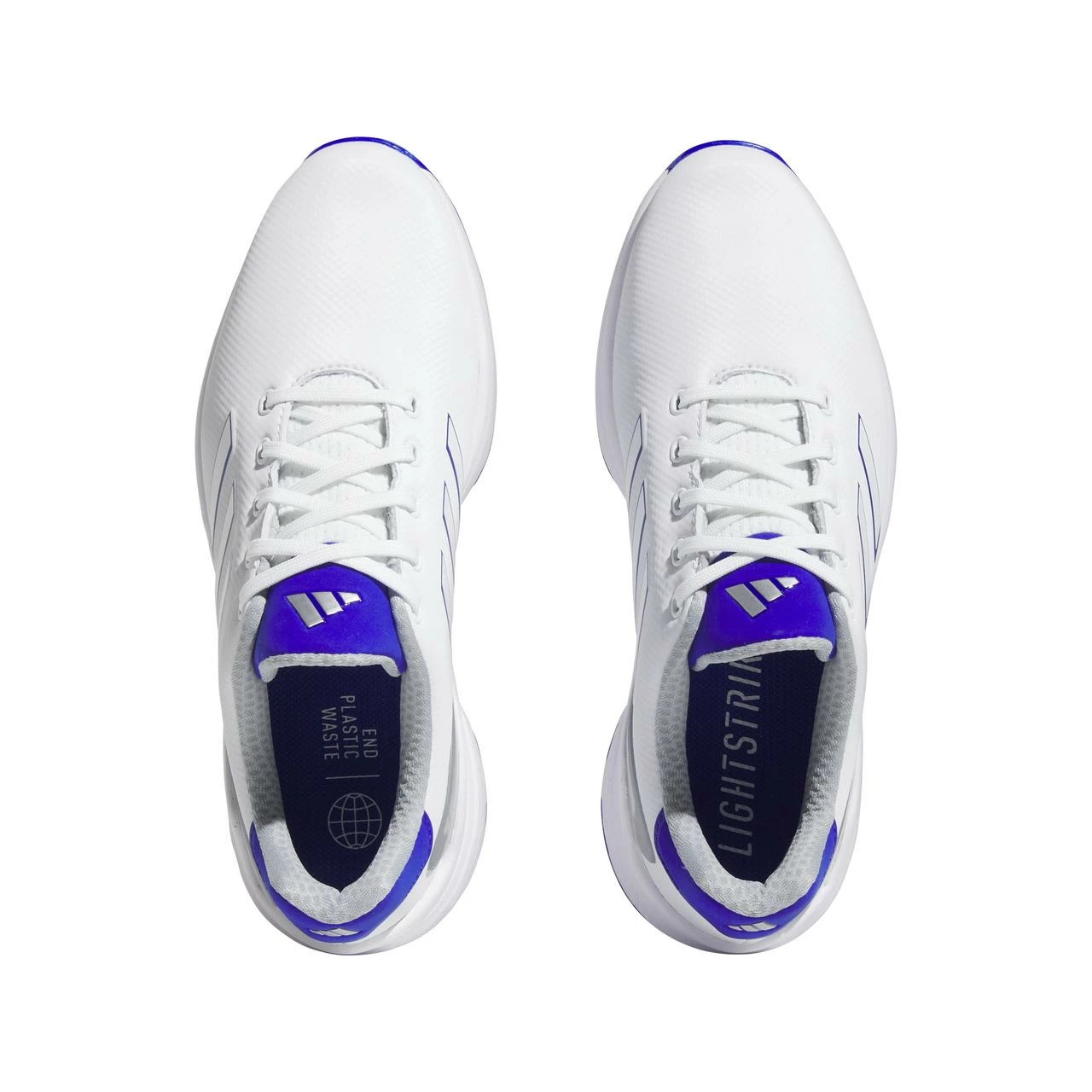 ADIDAS Men's ZG23 Spiked Golf Shoe - White/Blue 5 ADIDAS Men's ZG23 Spiked Golf Shoe - White/Blue - Image 3