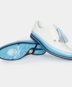 G/FORE Women's Tuxedo Gallivanter Spikeless Golf Shoe - White/Blue -Golf Bags Sales 2023 Blue 39