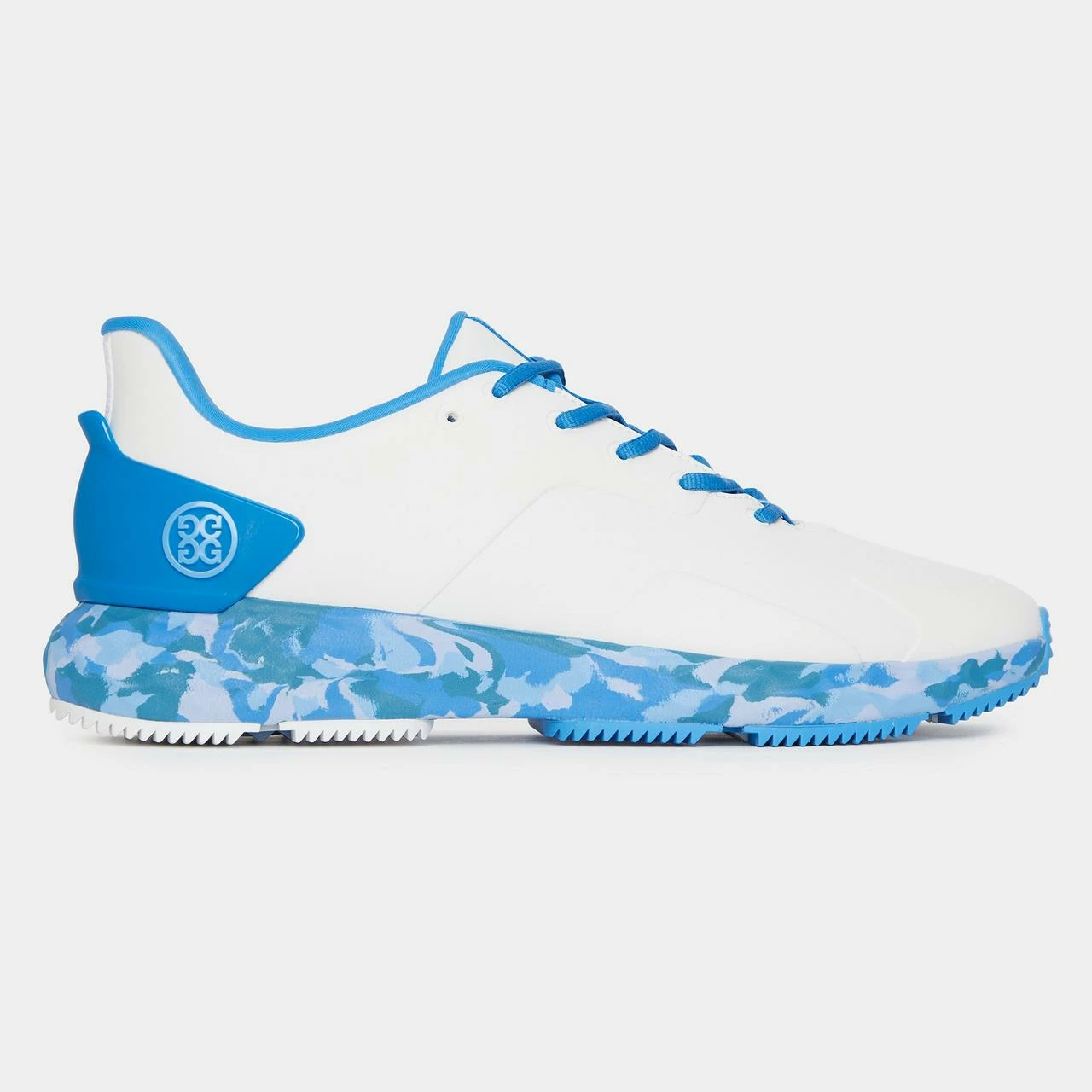 G/FORE Men's MG4+ Spikeless Golf Shoe - White/Blue 3 G/FORE Men's MG4+ Spikeless Golf Shoe - White/Blue