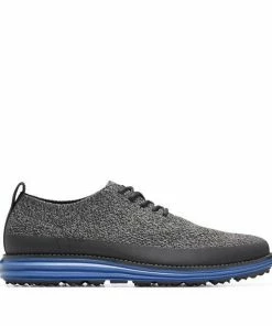 Cole Haan Men's Original Grand Stichlite Wing OX Spikeless Golf Shoe - Black/Blue
