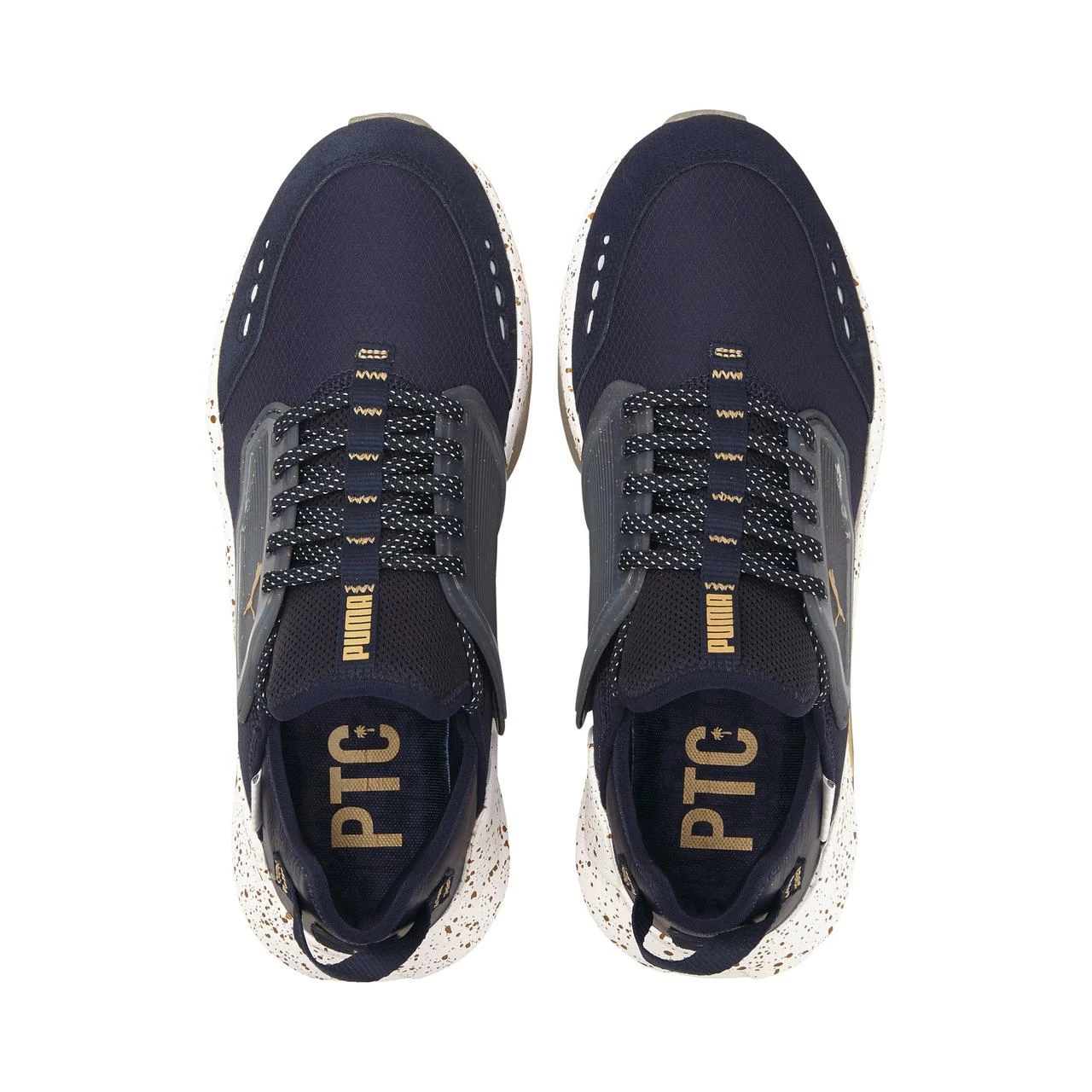 Puma Men's Palm Tree Crew GS-One Sport Spikeless Golf Shoe - Navy/Gold 5 Puma Men's Palm Tree Crew GS-One Sport Spikeless Golf Shoe - Navy/Gold - Image 3