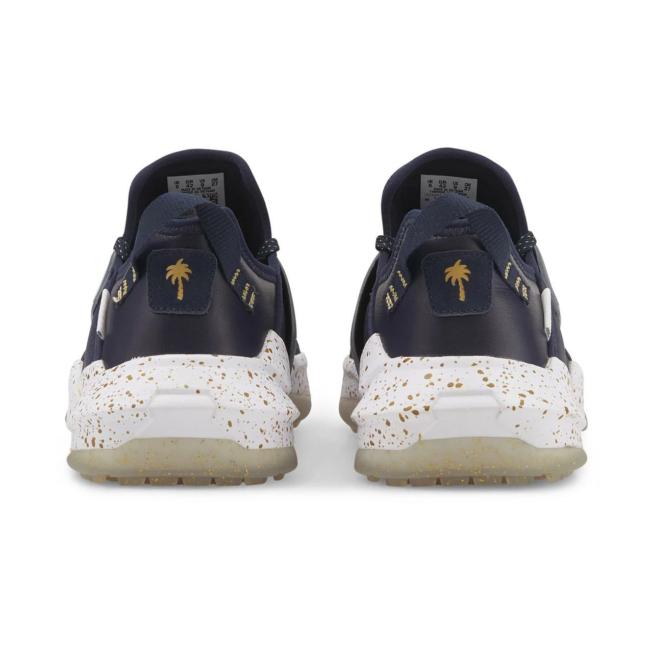 Puma Men's Palm Tree Crew GS-One Sport Spikeless Golf Shoe - Navy/Gold 7 Puma Men's Palm Tree Crew GS-One Sport Spikeless Golf Shoe - Navy/Gold - Image 5