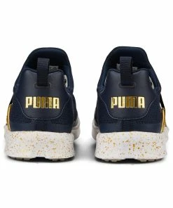Puma Women's PTC Laguna Fusion Sport Spikeless Golf Shoe - Navy/Gold -Golf Bags Sales 2023 Gold 22
