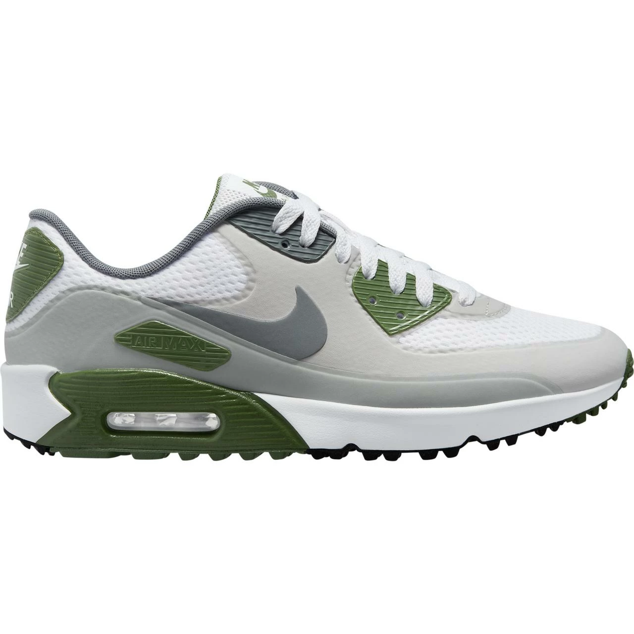 Nike Air Max 90 G Spikeless Golf Shoe - White/Grey/Green 3 Nike Air Max 90 G Spikeless Golf Shoe - White/Grey/Green