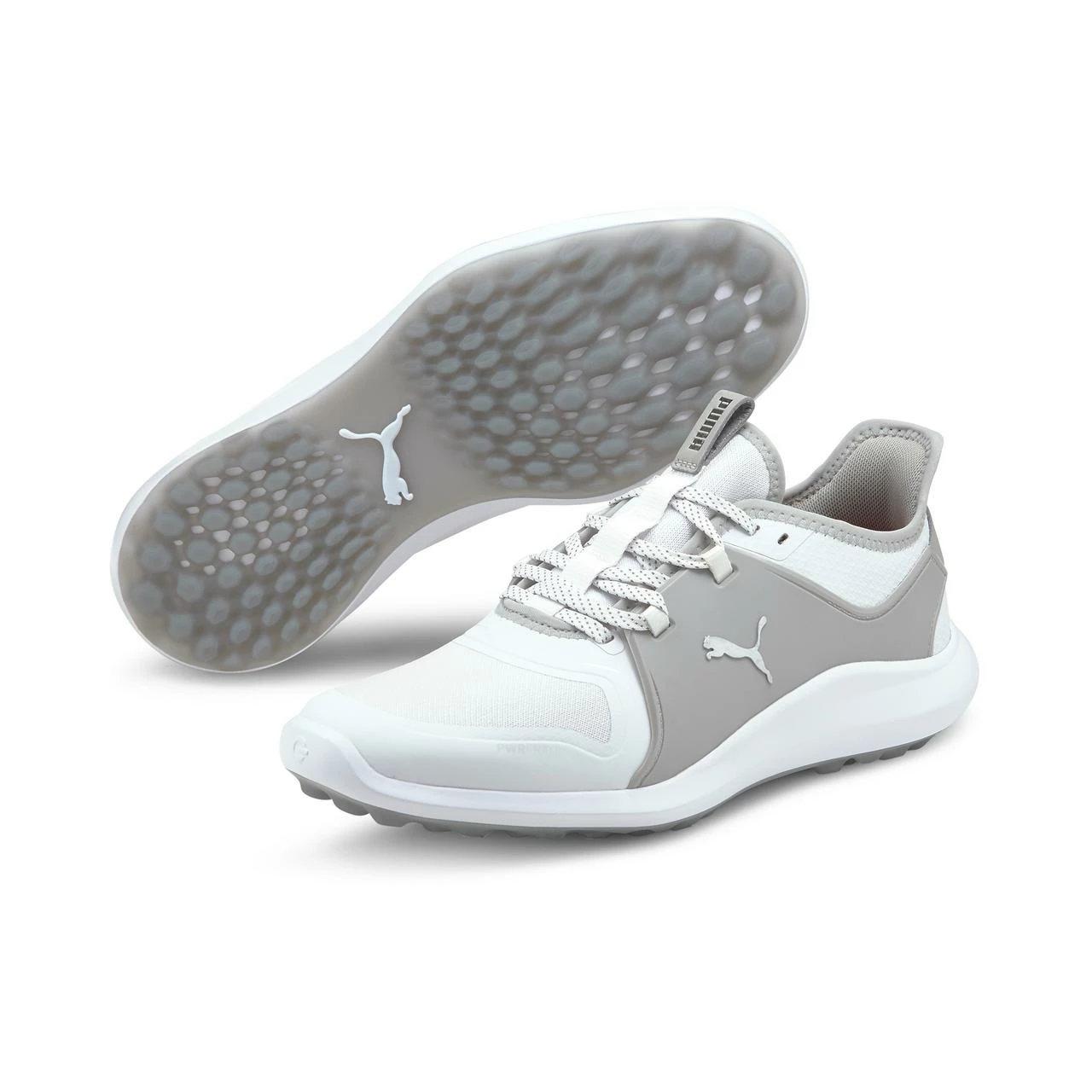 Puma Men's Ignite Fasten 8 Spikeless Golf Shoe - White/Grey 5 Puma Men's Ignite Fasten 8 Spikeless Golf Shoe - White/Grey - Image 3