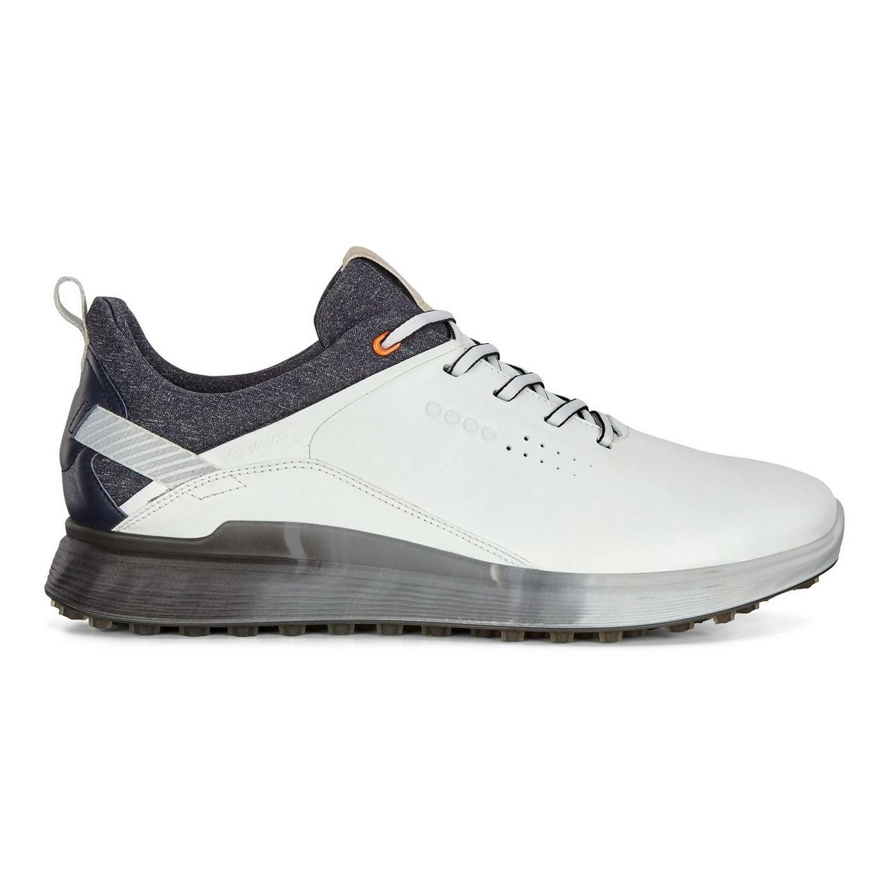 ECCO Men's Goretex S-Three Spikeless Golf Shoe - White/Grey 3 ECCO Men's Goretex S-Three Spikeless Golf Shoe - White/Grey