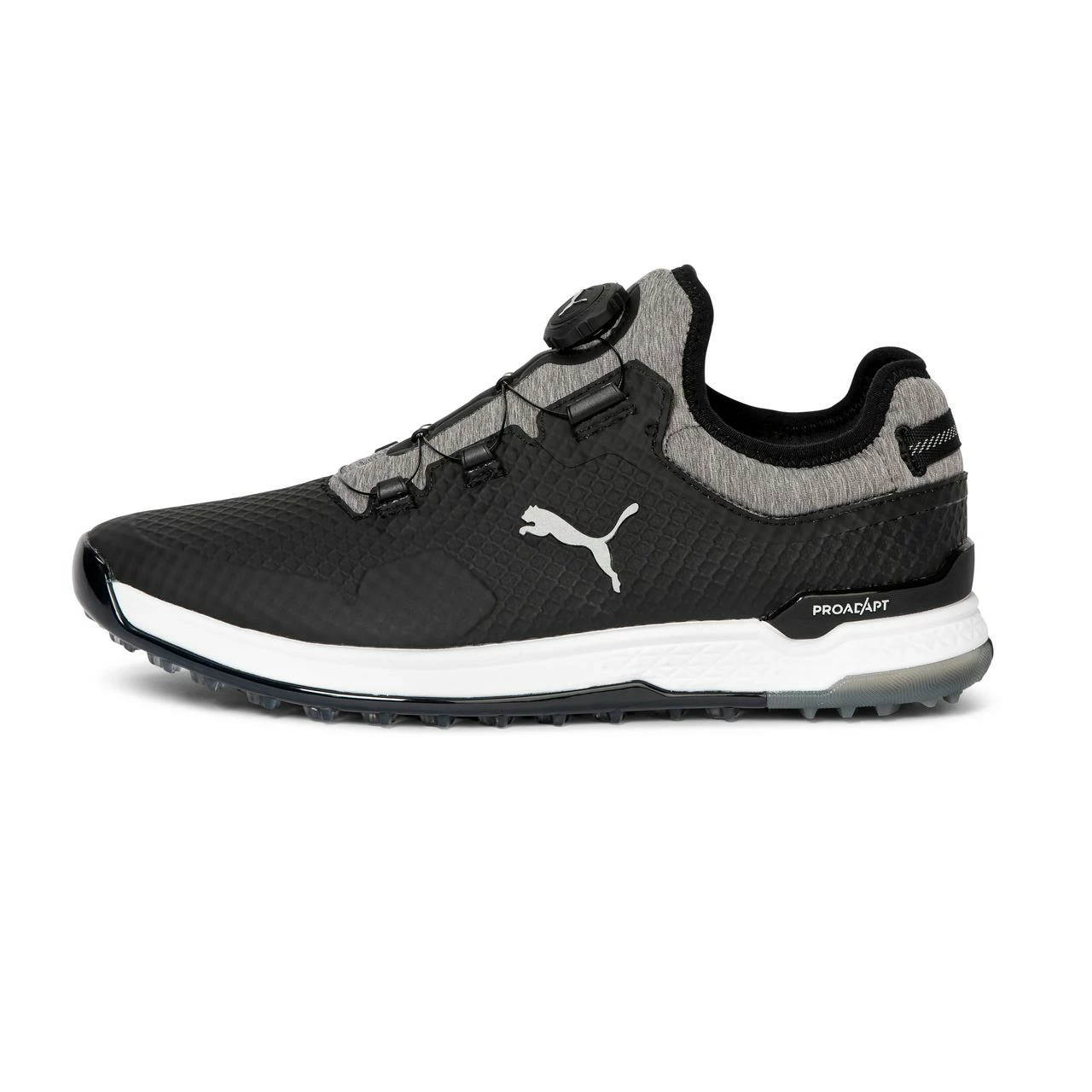 Puma Men's PROADAPT Alphacat Disc Spikeless Golf Shoe- Black/Grey 3 Puma Men's PROADAPT Alphacat Disc Spikeless Golf Shoe- Black/Grey