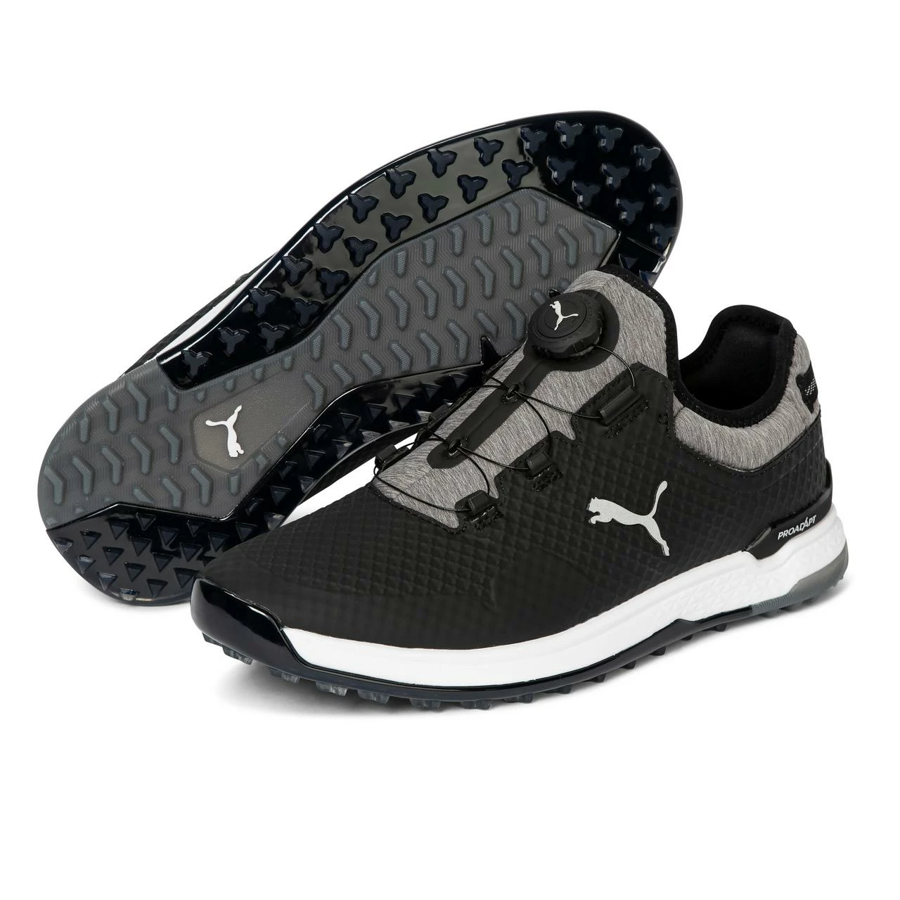 Puma Men's PROADAPT Alphacat Disc Spikeless Golf Shoe- Black/Grey 7 Puma Men's PROADAPT Alphacat Disc Spikeless Golf Shoe- Black/Grey - Image 5