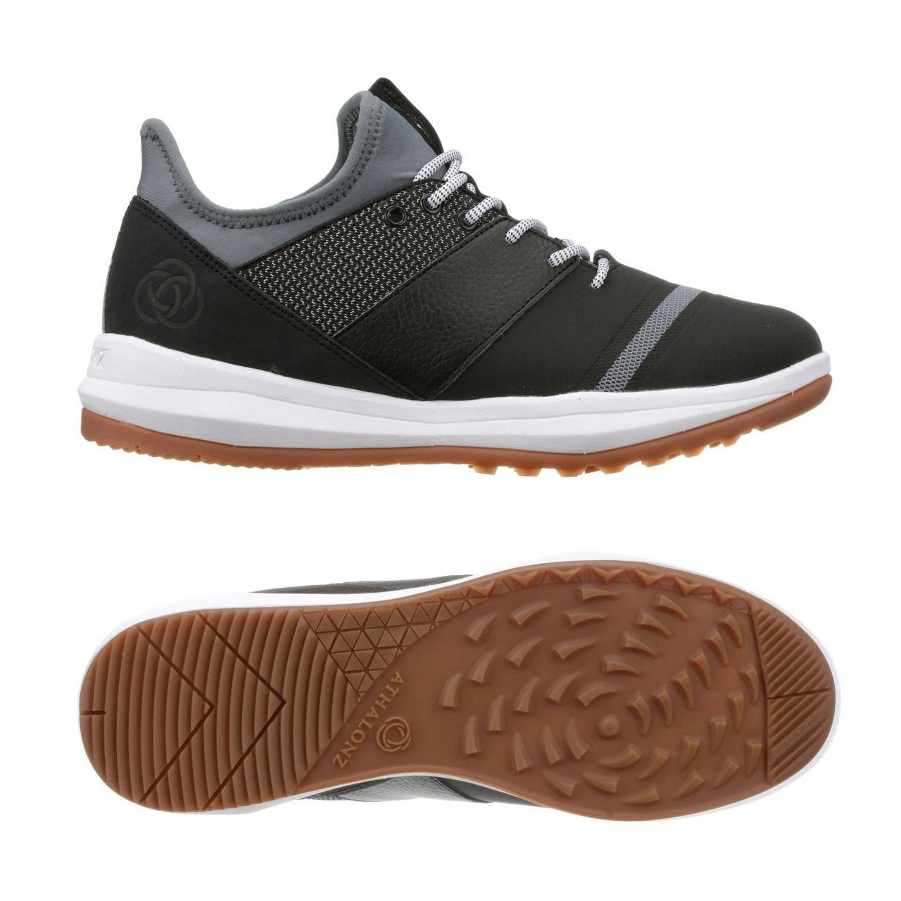 ATHALONZ Men's EnVe Spikeless Golf Shoe - Black/Grey 10 ATHALONZ Men's EnVe Spikeless Golf Shoe - Black/Grey - Image 8