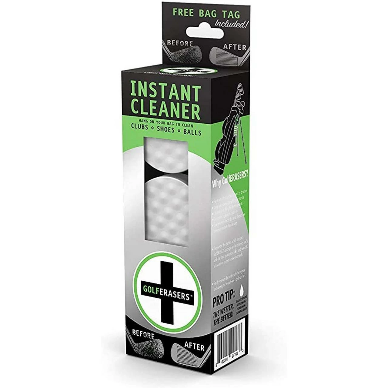 GOLF ERASERS Instant Golf Cleaner With Bag Tag - 6 Pack 3 GOLF ERASERS Instant Golf Cleaner With Bag Tag - 6 Pack