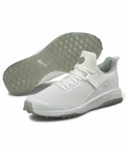 Puma Men's Fusion Evo Spikeless Golf Shoe - White -Golf Bags Sales 2023 Mens Fusion Evo Spikeless Golf Shoe White 4