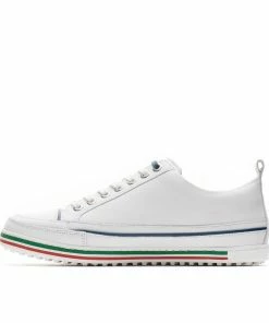 Duca Del Cosma Men's Monterosso Spikeless Golf Shoe - White -Golf Bags Sales 2023 Mens Monterosso Spikeless Golf Shoe White 4