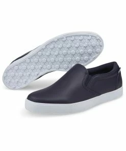 Puma Men's OG Palmer Collection Slip On Limited Edition Spikeless Golf Shoe - Navy -Golf Bags Sales 2023 Mens OG Palmer Collection Slip On Limited Edition Spikeless Golf Shoe Navy 3