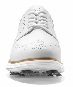 Cole Haan Men's Original Grand Tour Spiked Golf Shoe - White -Golf Bags Sales 2023 Mens Original Grand Tour Spiked Golf Shoe White 4