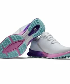 FootJoy Women's Fuel Sport Spikeless Golf Shoe - White/Multi -Golf Bags Sales 2023 Multi 18