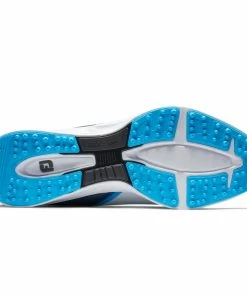 FootJoy Men's Fuel Sport Spikeless Golf Shoe - White/Navy -Golf Bags Sales 2023 Navy 10