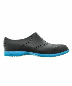 Biion Women's Oxford Bright Spikeless Shoe - Black/Neon Blue