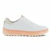 ECCO Women's Tray Spikeless Golf Shoe - White/Orange