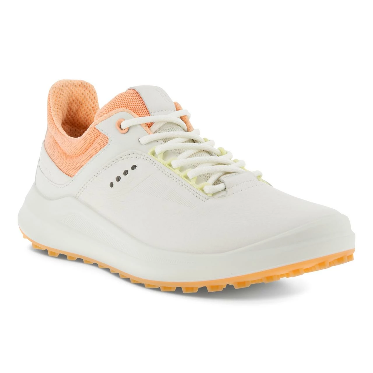 ECCO Women's Core Hybrid Spikeless Golf Shoe - White/Orange 5 ECCO Women's Core Hybrid Spikeless Golf Shoe - White/Orange - Image 3