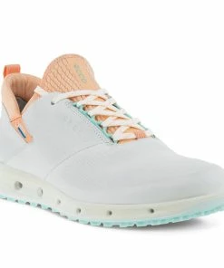 ECCO Women's Cool Pro Spikeless Golf Shoe - White/Orange -Golf Bags Sales 2023 Orange 3