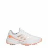 ADIDAS Women's ZG23 Spiked Golf Shoe - White/Peach -Golf Bags Sales 2023 Peach 4