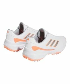 ADIDAS Women's ZG23 Spiked Golf Shoe - White/Peach -Golf Bags Sales 2023 Peach 7