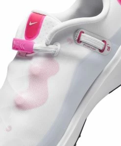 Nike Women's React Ace Tour Spikeless Golf Shoe - White/Pink -Golf Bags Sales 2023 Pink 11
