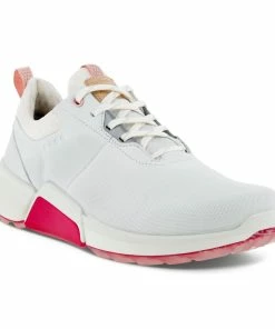 ECCO Women's Biom Hybrid 4 Spikeless Golf Shoe - White/Pink -Golf Bags Sales 2023 Pink 25