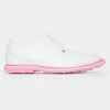 G/FORE Men's Brogue Heel Gallivanter Spikeless Golf Shoe - White/Pink -Golf Bags Sales 2023 Pink 42