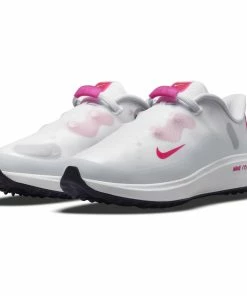 Nike Women's React Ace Tour Spikeless Golf Shoe - White/Pink -Golf Bags Sales 2023 Pink 8