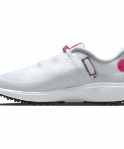 Nike Women's React Ace Tour Spikeless Golf Shoe - White/Pink -Golf Bags Sales 2023 Pink 9