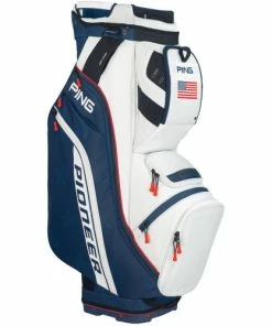 Ping Pioneer Cart Bag -Golf Bags Sales 2023 Pioneer 02 Navy White Red 80257.1673993536
