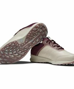 FootJoy Women's Stratos Spikeless Golf Shoe - Beige/Purple -Golf Bags Sales 2023 Purple 10