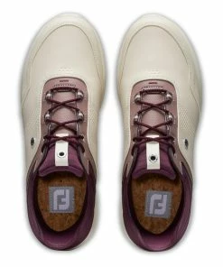 FootJoy Women's Stratos Spikeless Golf Shoe - Beige/Purple -Golf Bags Sales 2023 Purple 12