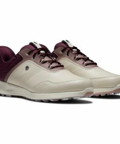 FootJoy Women's Stratos Spikeless Golf Shoe - Beige/Purple -Golf Bags Sales 2023 Purple 13