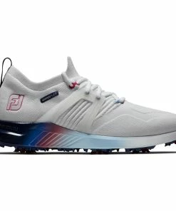 FootJoy Men's HyperFlex Spiked Golf Shoe - White/Blue/Purple
