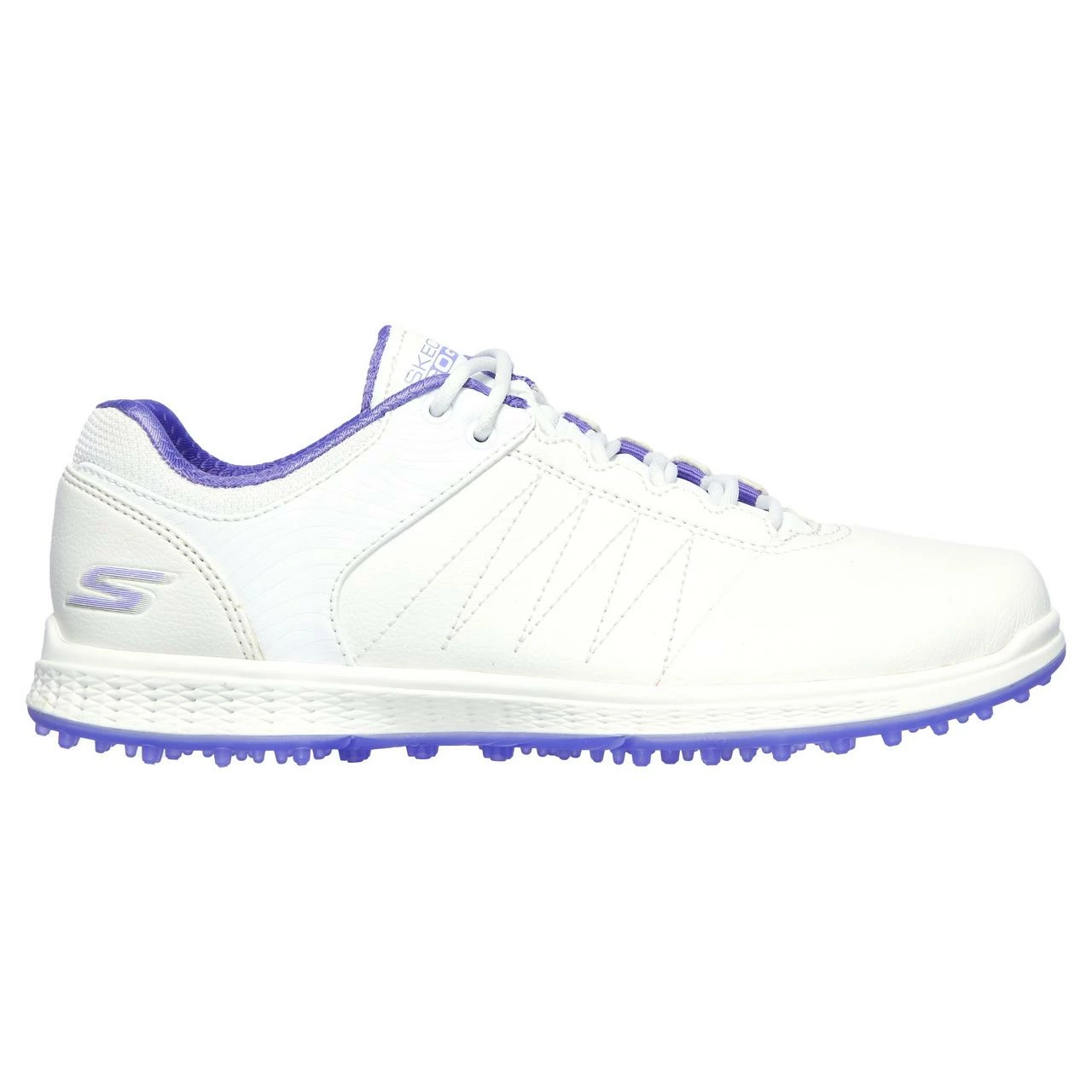 Skechers Women's Go Golf Pivot Spikeless Golf Shoe - White/Purple 3 Skechers Women's Go Golf Pivot Spikeless Golf Shoe - White/Purple