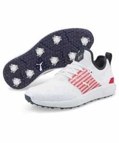Puma Limited Edition - Men's Ignite ARTICULATE Love Golf/H8 Spiked Golf Shoe- White/Red -Golf Bags Sales 2023 Red 103